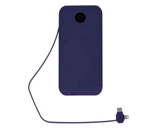 Внешний беспроводной аккумулятор с подсветкой лого Astro, soft-touch, 10000 mAh, 590132, Цвет: темно-синий, изображение 4
