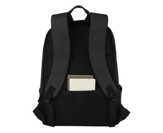Противокражный рюкзак Joey для ноутбука 15,6 из переработанного брезента, 12067790, Цвет: черный, изображение 6
