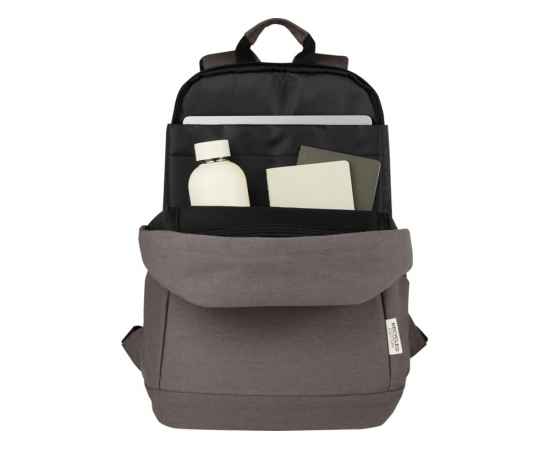 Противокражный рюкзак Joey для ноутбука 15,6 из переработанного брезента, 12067782, Цвет: серый, изображение 4