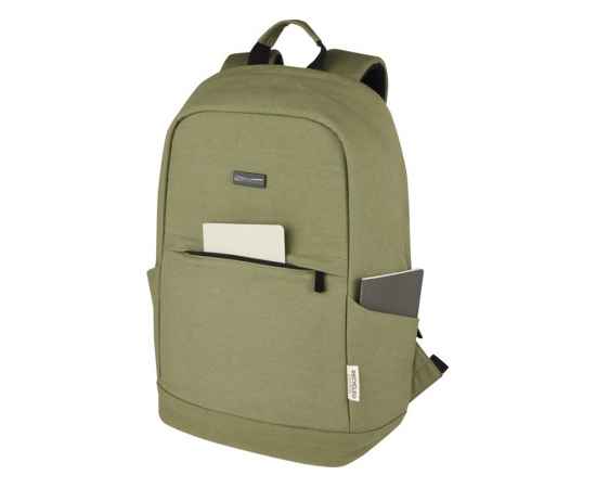 Противокражный рюкзак Joey для ноутбука 15,6 из переработанного брезента, 12067760, Цвет: оливковый, изображение 8