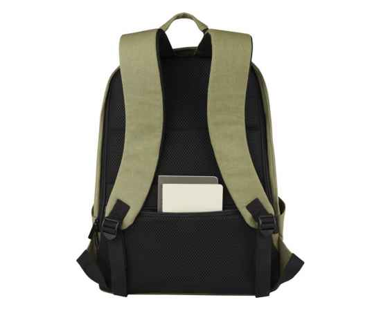 Противокражный рюкзак Joey для ноутбука 15,6 из переработанного брезента, 12067760, Цвет: оливковый, изображение 6