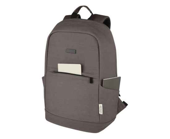 Противокражный рюкзак Joey для ноутбука 15,6 из переработанного брезента, 12067782, Цвет: серый, изображение 5
