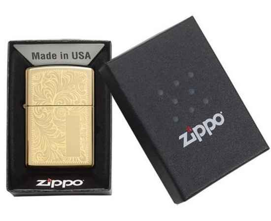 Зажигалка ZIPPO Venetian® с покрытием High Polish Brass, 422100, Цвет: золотистый, изображение 4