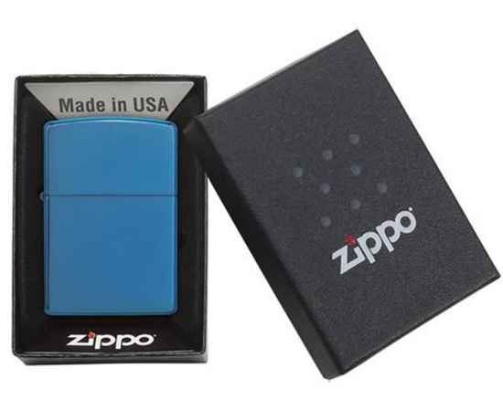 Зажигалка ZIPPO Classic с покрытием Sapphire™, 422113, Цвет: синий, изображение 4