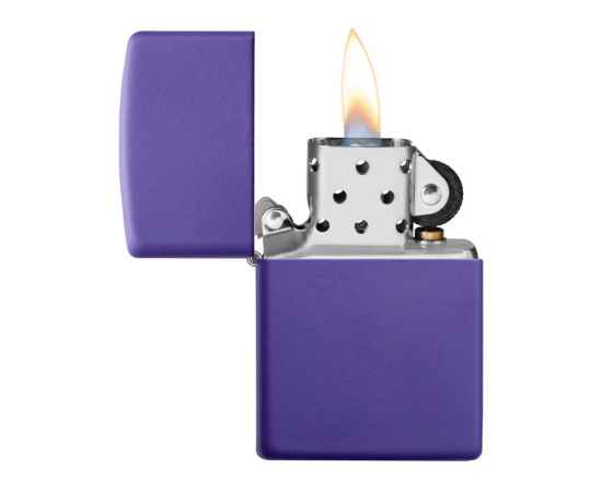 Зажигалка ZIPPO Classic с покрытием Purple Matte, 422128, Цвет: фиолетовый, изображение 4