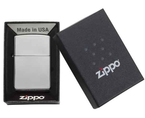 Зажигалка ZIPPO Classic с покрытием High Polish Chrome, 422120, Цвет: серебристый, изображение 6