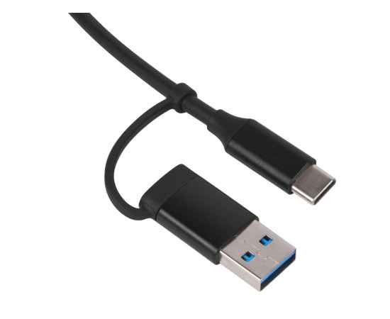 USB-хаб Link с коннектором 2-в-1 USB-C и USB-A, 2.0/3.0, 975657, Цвет: черный, изображение 3