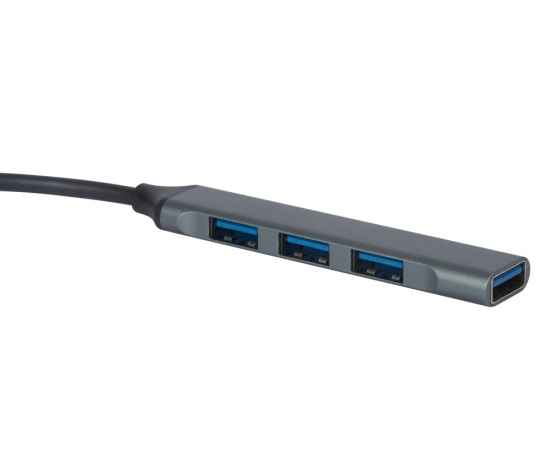 USB-хаб Link с коннектором 2-в-1 USB-C и USB-A, 2.0/3.0, 975650, Цвет: серый, изображение 2