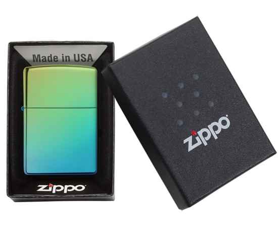 Зажигалка ZIPPO Classic с покрытием High Polish Teal, 422111, Цвет: зеленый, изображение 7