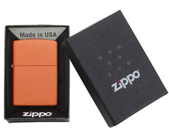 Зажигалка ZIPPO Classic с покрытием Orange Matte, 422125, Цвет: оранжевый, изображение 6