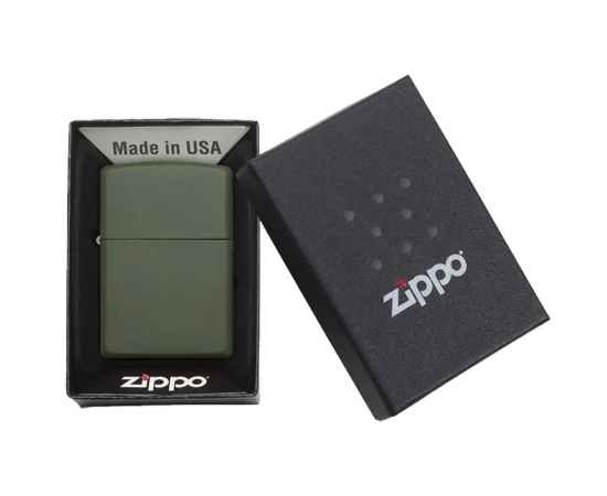 Зажигалка ZIPPO Classic с покрытием Green Matte, 422127, Цвет: зеленый, изображение 6
