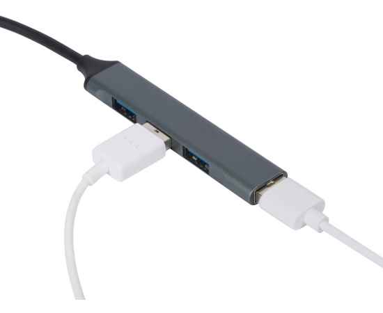 USB-хаб Link с коннектором 2-в-1 USB-C и USB-A, 2.0/3.0, 975650, Цвет: серый, изображение 5