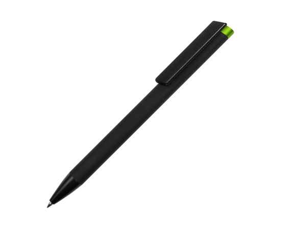 Ручка металлическая шариковая Taper Metal soft-touch, 16550.03, Цвет: черный,зеленое яблоко, изображение 2
