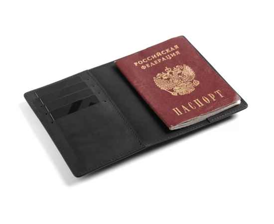 Обложка для паспорта Нит, 660083, Цвет: черный, изображение 3
