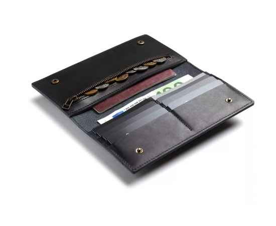 Бумажник Денмарк, 660068, Цвет: черный, изображение 2