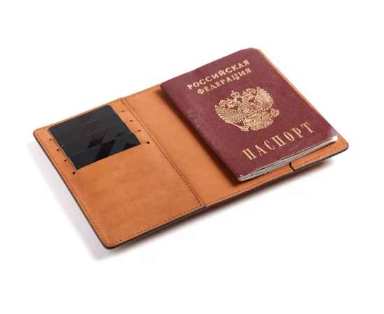 Обложка для паспорта Нит, 660082, Цвет: оранжевый, изображение 3