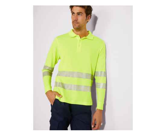 Рубашка поло Atrio с длинным рукавом мужская, S, 9319HV221S, Цвет: неоновый желтый, Размер: S, изображение 6