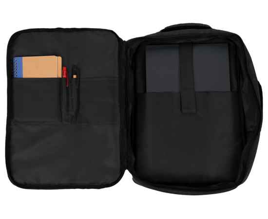 Рюкзак-трансформер Turnover для ноутбука 15 из переработанного пластика, 975737, Цвет: черный, изображение 15