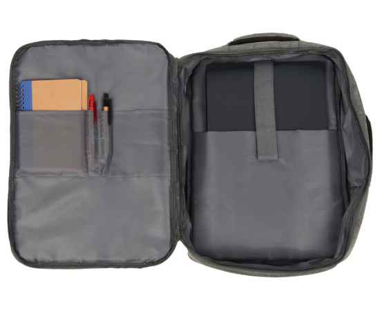 Рюкзак-трансформер Turnover для ноутбука 15 из переработанного пластика, 975730, Цвет: серый, изображение 15