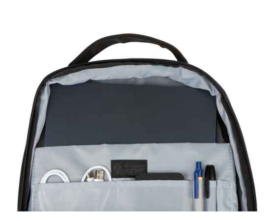 Рюкзак Sofit для ноутбука 14'' из экокожи, 935717, Цвет: черный, изображение 13