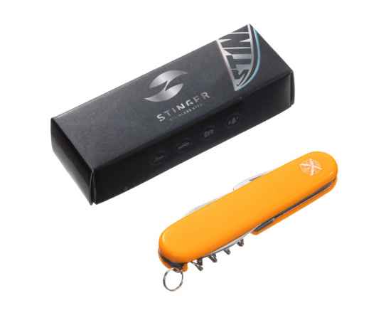 Нож перочинный, 90 мм, 10 функций, 441143, Цвет: оранжевый,серебристый, изображение 6