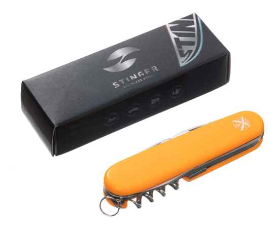 Нож перочинный, 90 мм, 11 функций, 441140, Цвет: оранжевый,серебристый, изображение 6