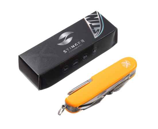 Нож перочинный, 89 мм, 15 функций, 441147, Цвет: оранжевый,серебристый, изображение 6