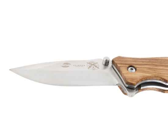Нож складной, 441167, Цвет: коричневый,серебристый, изображение 4