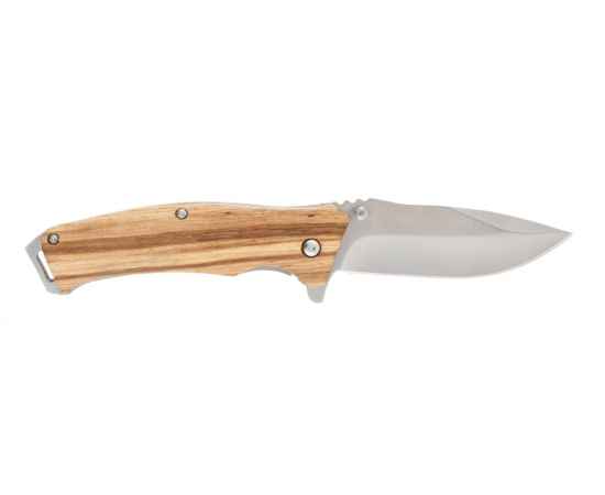 Нож складной, 441167, Цвет: коричневый,серебристый, изображение 3