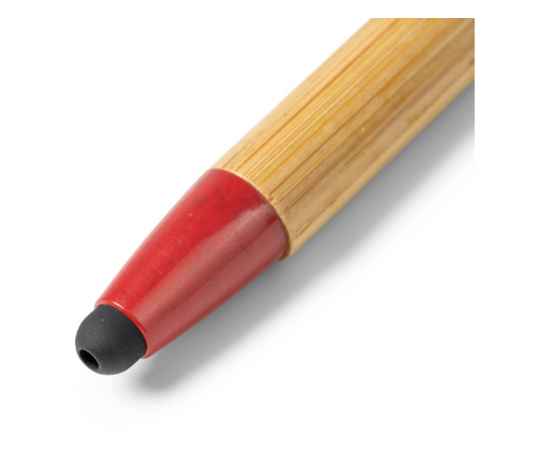 Ручка-стилус шариковая бамбуковая NAGOYA, BL8084TA60, Цвет: красный, изображение 2
