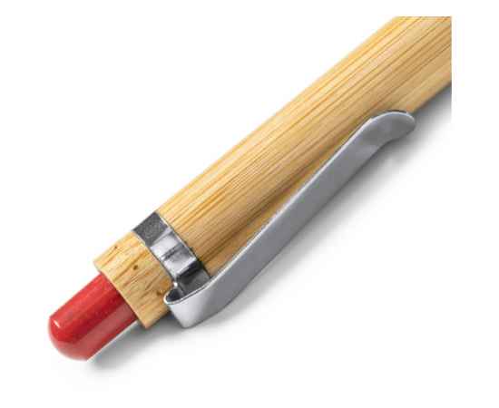 Ручка-стилус шариковая бамбуковая NAGOYA, BL8084TA60, Цвет: красный, изображение 3