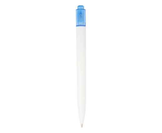 Ручка пластиковая шариковая Thalaasa, 10786152, Цвет: синий прозрачный,белый, изображение 2