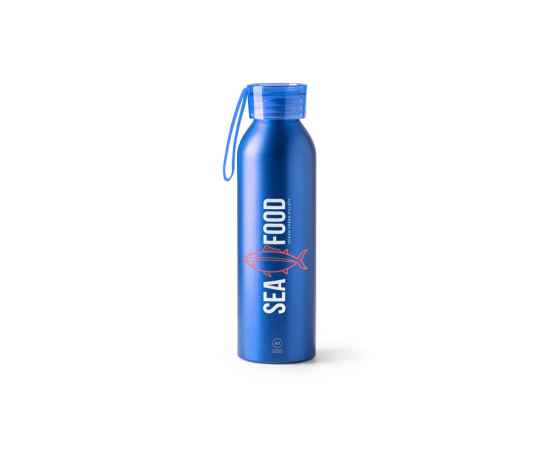 Бутылка LEWIK из переработанного алюминия, BI4212S105, Цвет: синий, Объем: 600, изображение 4