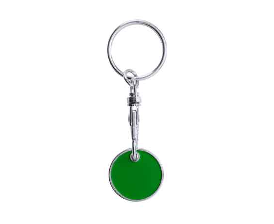 Брелок с монетой для тележки супермаркета, KO4050S1226, Цвет: зеленый, изображение 2