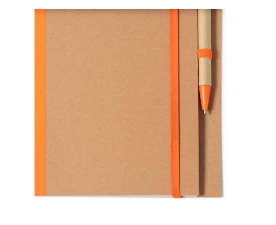 Блокнот А5+ ALANI с шариковой ручкой, NB8073S131, Цвет: бежевый,оранжевый, изображение 4