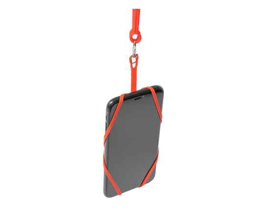 Силиконовый шнурок DALVIK с держателем мобильного телефона и карт, LY7046S160, Цвет: красный, изображение 2