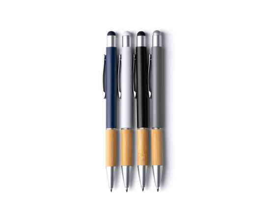 Ручка-стилус металлическая шариковая OLTEN, BL7990TA55, Цвет: натуральный,темно-синий, изображение 4