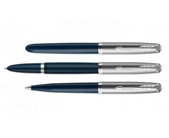 Ручка перьевая Parker 51 Core, F, 2123501, Цвет: темно-синий,серебристый, изображение 5