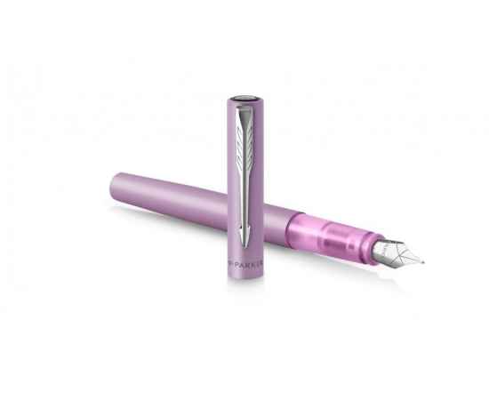 Перьевая ручка Parker Vector, F, 2159763, Цвет: розовый,серебристый, изображение 3