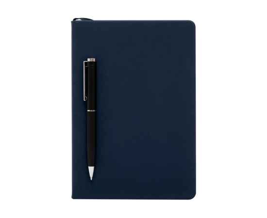 Бизнес-блокнот А5 С3 soft-touch с магнитным держателем для ручки, 335662clr, Цвет: темно-синий, изображение 7