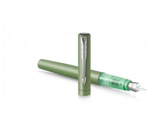 Перьевая ручка Parker Vector, F, 2159762, Цвет: зеленый,серебристый, изображение 3