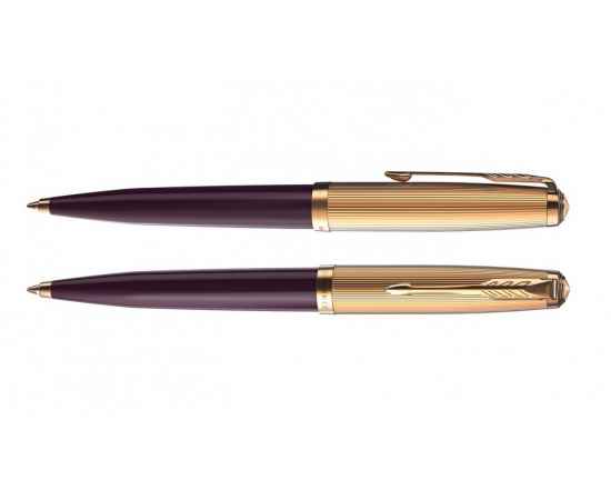 Ручка шариковая Parker 51 Deluxe, 2123518, Цвет: фиолетовый,золотистый, изображение 3