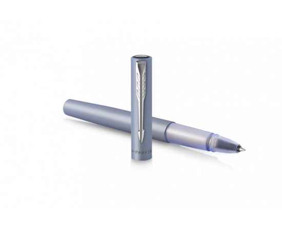 Ручка роллер Parker Vector, 2159775, Цвет: голубой,серебристый, изображение 4