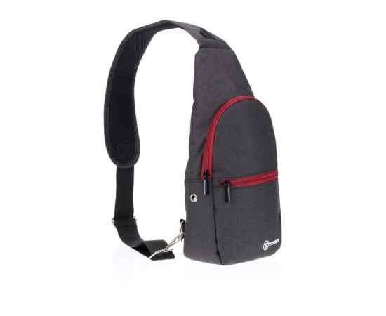Рюкзак с одним плечевым ремнем, 73477, Цвет: бордовый,черный, изображение 2