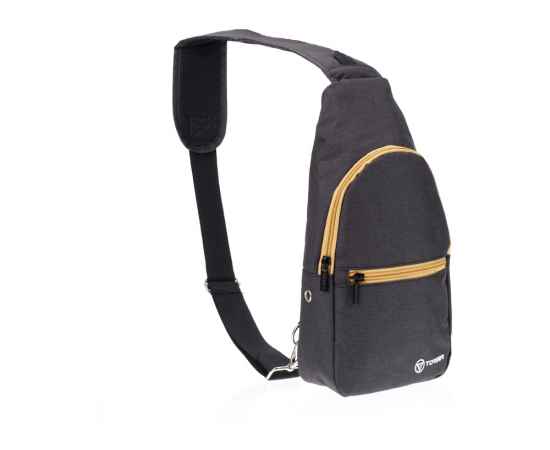 Рюкзак с одним плечевым ремнем, 73476, Цвет: бежевый,черный, изображение 2