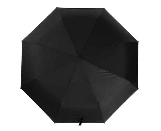 Зонт складной Lumet с куполом из переработанного пластика, автомат, 878007p, Цвет: черный, изображение 4