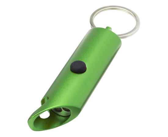 Светодиодный фонарик с открывалкой для бутылок и брелоком Flare, 10457461, Цвет: зеленый, изображение 4
