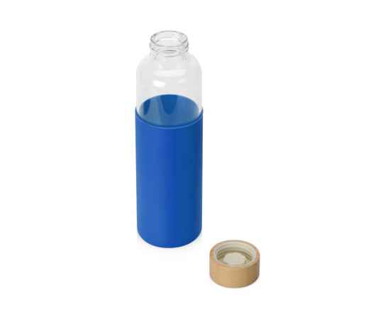 Стеклянная бутылка для воды в силиконовом чехле Refine, 887312p, Цвет: прозрачный,синий, Объем: 550, изображение 3