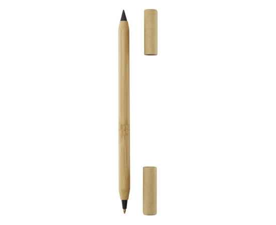 Ручка бамбуковая шариковая и вечный карандаш Samambu, синие чернила, 10789106, Цвет: натуральный, Размер: синие чернила, изображение 2