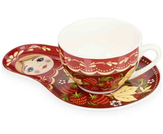 Подарочный набор: чайная пара, чай Глинтвейн, 94826, Цвет: красный,синий, изображение 8